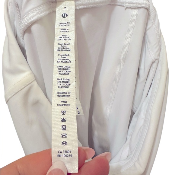 Lululemon Asymmetrical Layered High-Rise White Tennis Skirt Skort Size 2 - Picture 12 of 14